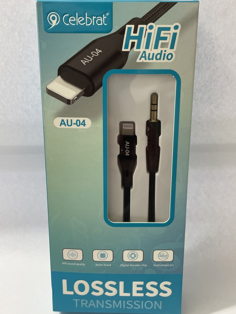 CABLE AUX CELEBRAT IPHONE 1M
