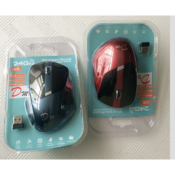 MOUSE INALAMBRICO 2.4G NEGRO / ROJO  Y NEGRO/AZUL GRANDE