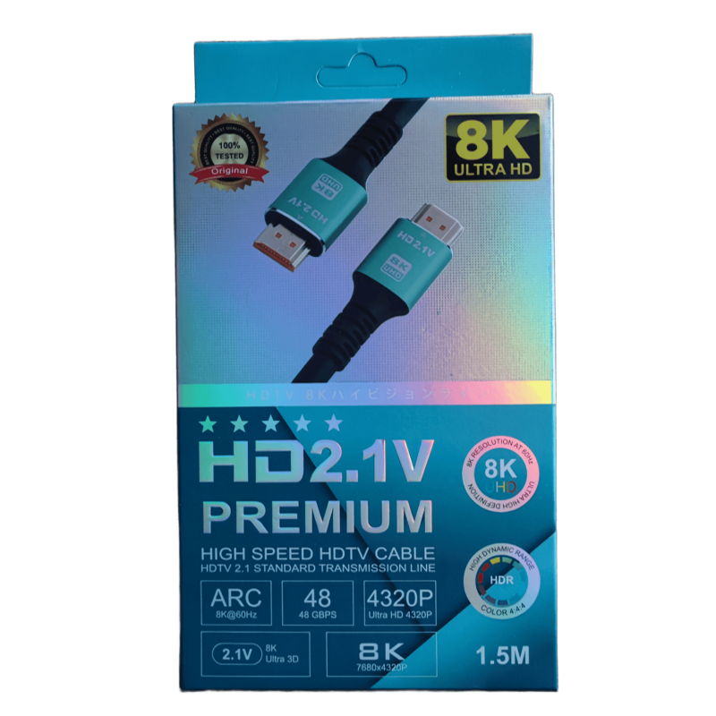 CABLE HDMI 2.1v 8K PREMIUM 1.5M