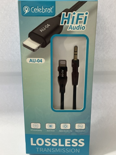 [AU-04] CABLE AUX CELEBRAT IPHONE 1M
