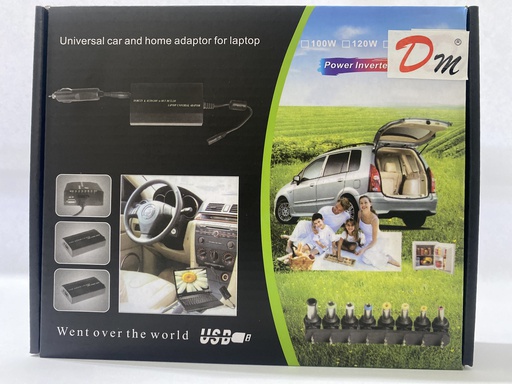 [3106] CARGADOR UNIVERSAL NOTEBOOK 100W + CONECTOR PAR AUTO (UNIVERSAL CAR AND HOME ADAPTADOR FOR LAPTOP)