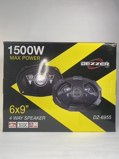 [3369] PARLANTE DEZZER DZ-6955 6X9" 1500W NEGRO 4 VIAS