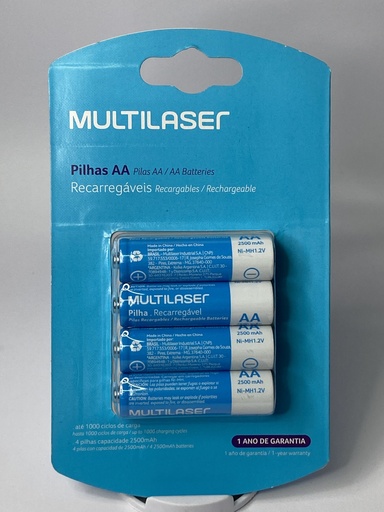 [CB052] PACK PILAS AA RECARGABLE MULTILASER
