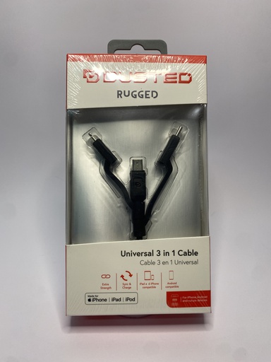 Cable universal 3 en 1 dusted