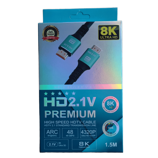 [3465] CABLE HDMI 2.1v 8K PREMIUM 1.5M